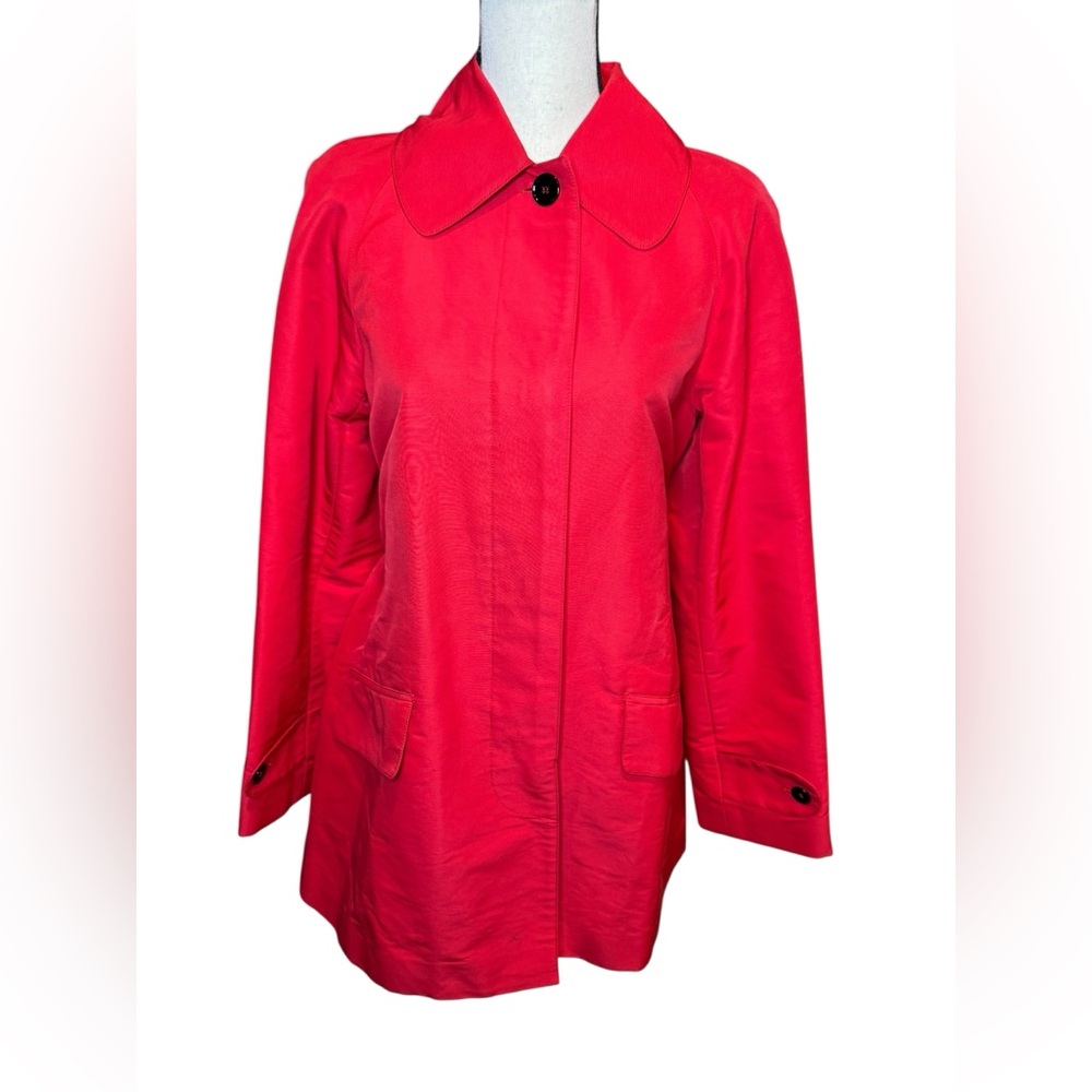 Dolce & Gabbana Red Belted Coat Polka Dot Lined Italy Sz 42 Designer Jacket - Picture 3 of 8